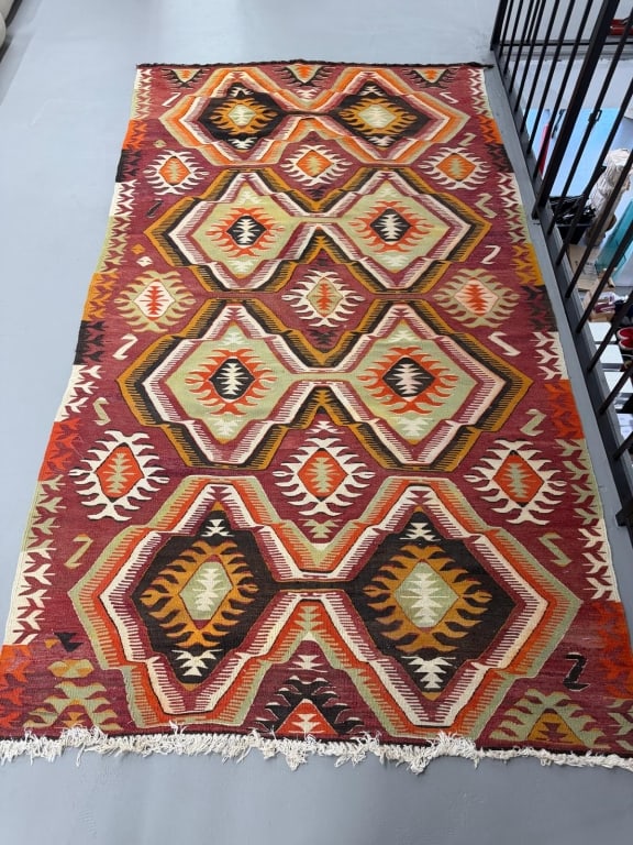 Vintage Decorative Hand Woven Floor Rug (1 of 4)