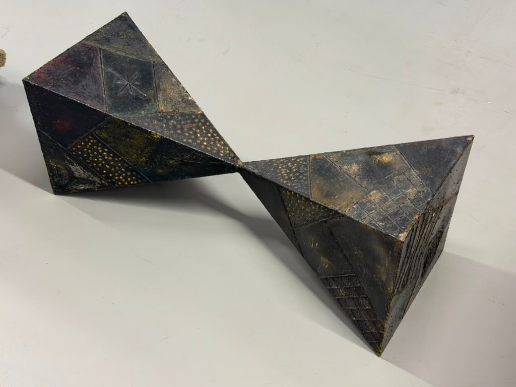 Paul Evans Metal Bowtie Pyramid Coffee Table (1 of 3)