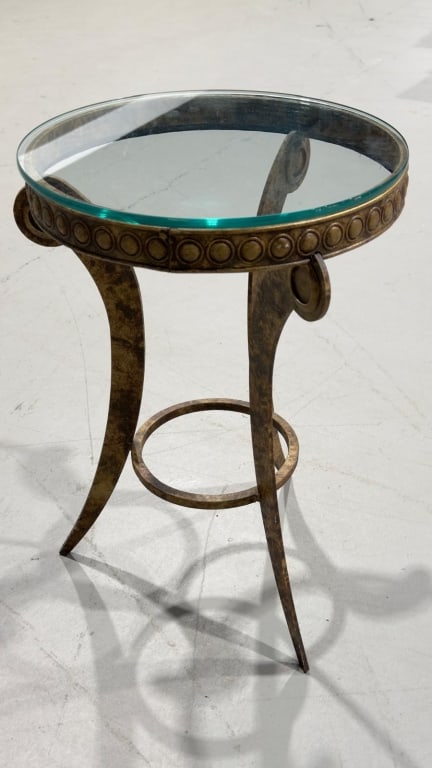Vintage Engraved Side Table - 2