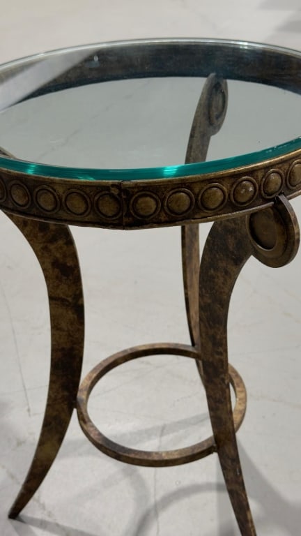 Vintage Engraved Side Table - 3