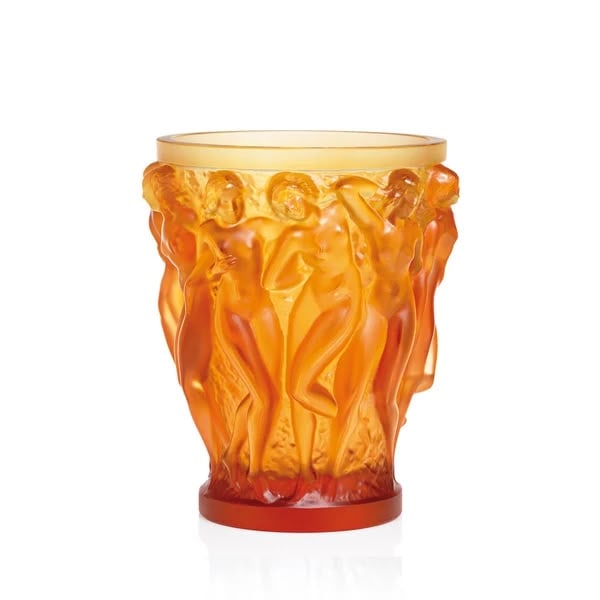 Lalique — Bacchantes Vase, Amber Crystal (1 of 1)