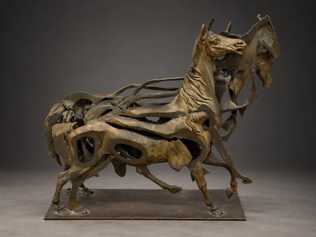 Armand Pierre Fernandez, sliced bronze Sculpture (1 of 6)