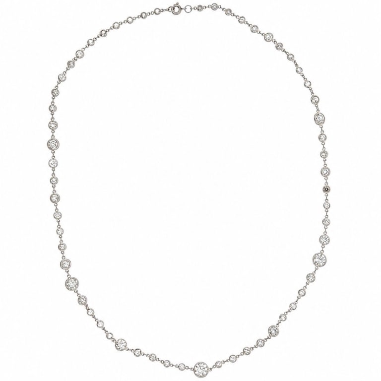 18K Gold Pearl, Diamond, Opal, & Emerald Necklace: SCHREINER 18K White Gold South Sea Pearl, Diamond, Opal, and Emerald Necklace Item # 14241 Category Necklaces SCHREINER 18K White Gold South Sea Pearl, Diamond, Opal, and Emerald Necklace Weighing