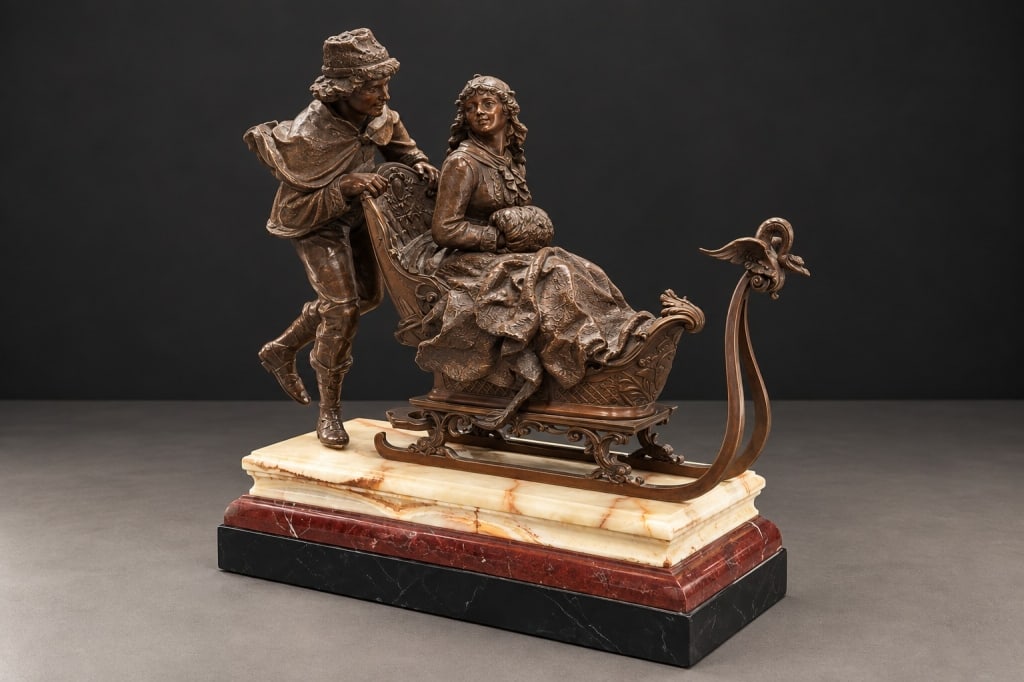 Charles Georges bronze sculpture "Winter Group" (1 of 6)
