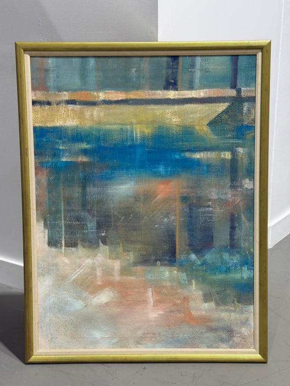 Artist Unknown Contemporary Abstract Oil Painting (1 of 10)