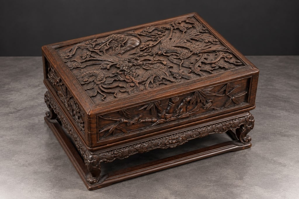 Chinese Hand Carved Vanity Box (1 of 13)