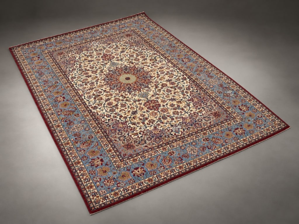 Highly detailed, hand-knotted rug. (1 of 7)