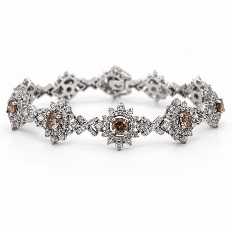 18K White Gold 10.30 Ct. Diamond Bracelet (1 of 4)