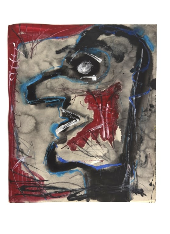 Rolph Scarlett, gouache on paper painting (1 of 2)