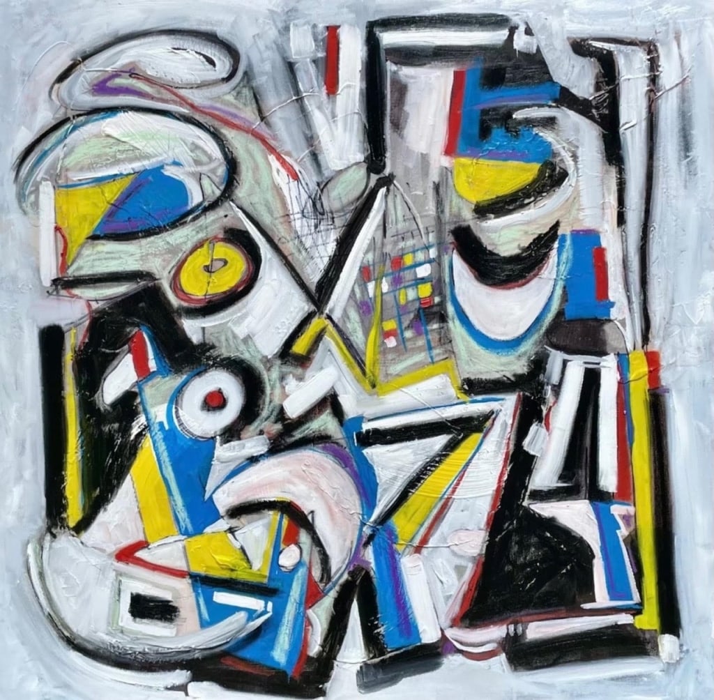 John Schwab (B.1982): John Schwab 1982- Pennsylvania modernist John Schwab is a Montgomery County-based abstract artist working primarily in oil paint, known for his modernist sensibility and deep appreciation for form, co