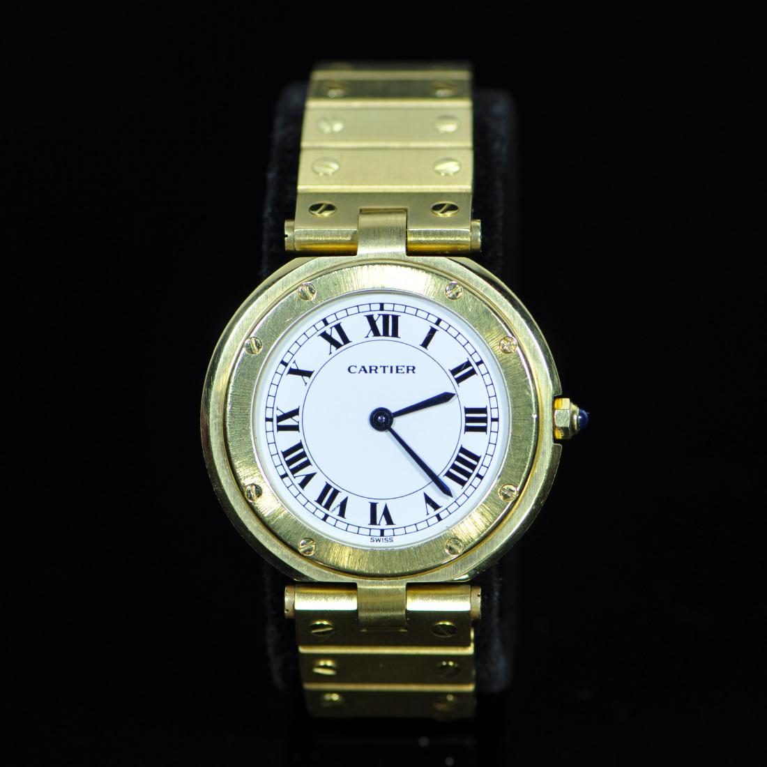 Lady's Cartier Gold 'Santos' Wristwatch (1 of 2)