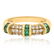 18K Yellow Gold Emerald Diamond Ring