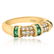18K Yellow Gold Emerald Diamond Ring - 2