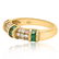 18K Yellow Gold Emerald Diamond Ring - 4