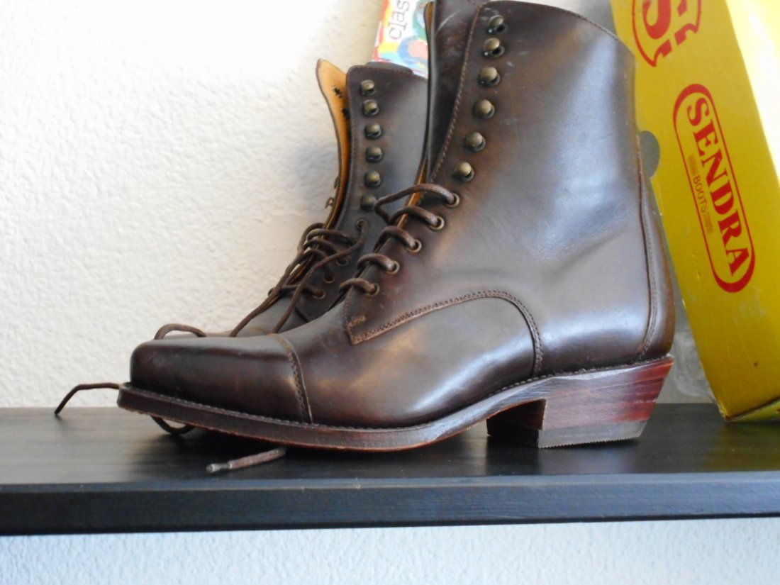 Vintage look Sendra leather laced boots size 37: Vintage look Sendra leather laced boots Size Spanish 37 No reserve Model 2867-0 Charro Moro