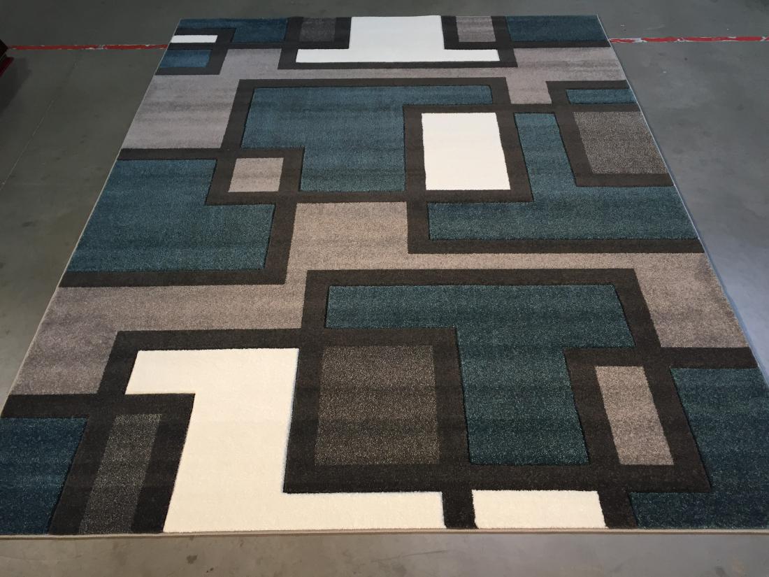 CONTEMPORARY CARVED AREA RUG 8X10 (1 of 6)