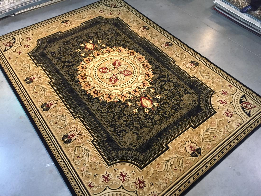 FRENCH AUBUSSON DESIGN ROUND RUG 8x11 (1 of 8)