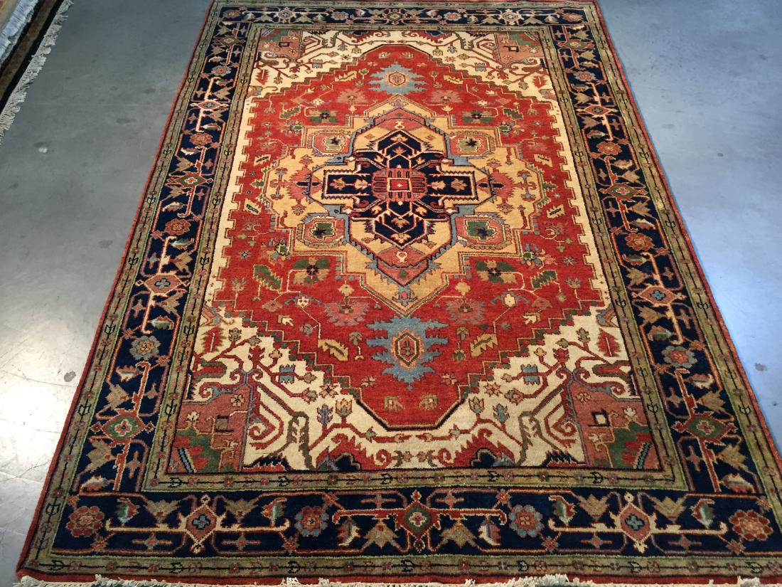MAGNIFICENT HAND-KNOTTED "SERAPI"  WOOL RUG 6x9 (1 of 7)