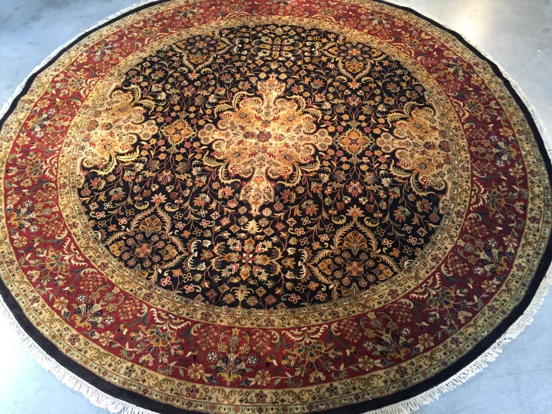 MAGNIFICENT HAND KNOTTED PERSIAN TABRIZ ROUND RUG 9x9 (1 of 7)