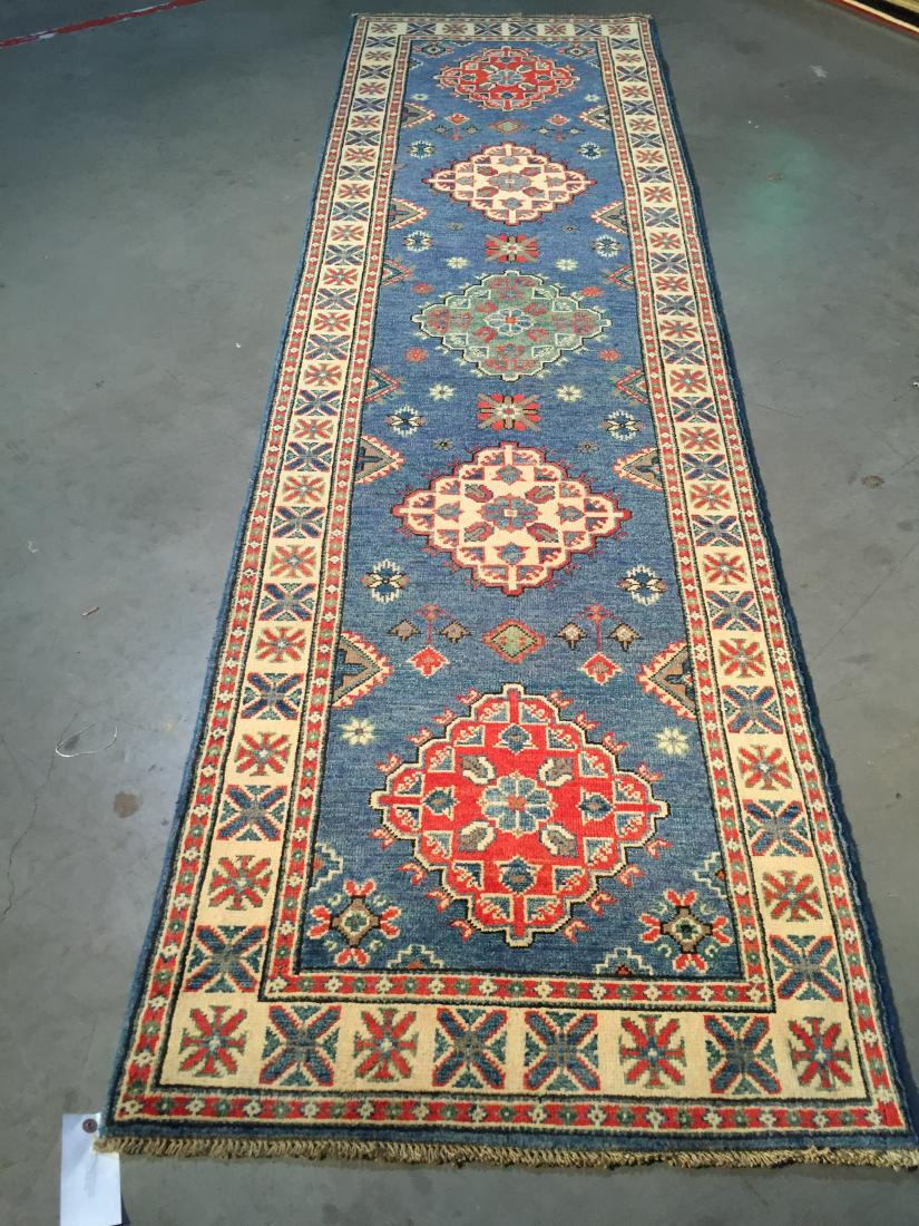 AUTHENTIC HAND KNOTTED WOOL "KAZAK" RUNNER 3x10 (1 of 7)