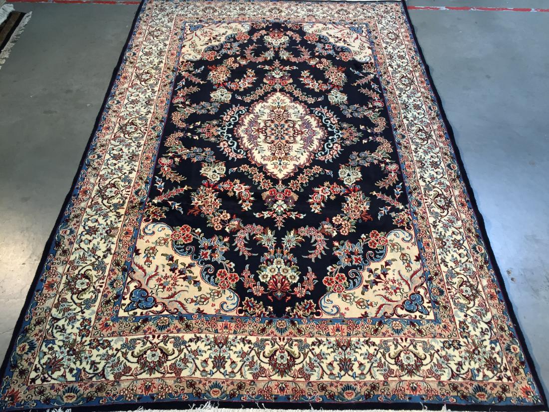 AUTHENTIC,FINE PERSIAN HAND KNOTTED SILK &WOOL RUG 7x10 (1 of 8)