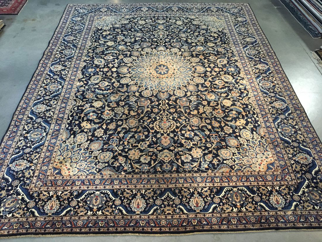 MAGNIFICENT SEMI ANTIQUE PERSIAN KASHMAR RUG 9'.7"X12' (1 of 7)