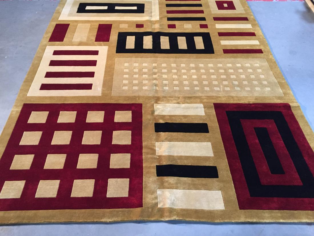 MAGNIFICENT MODERN HAND KNOTTED CARVED WOOL RUG 8x10 (1 of 6)