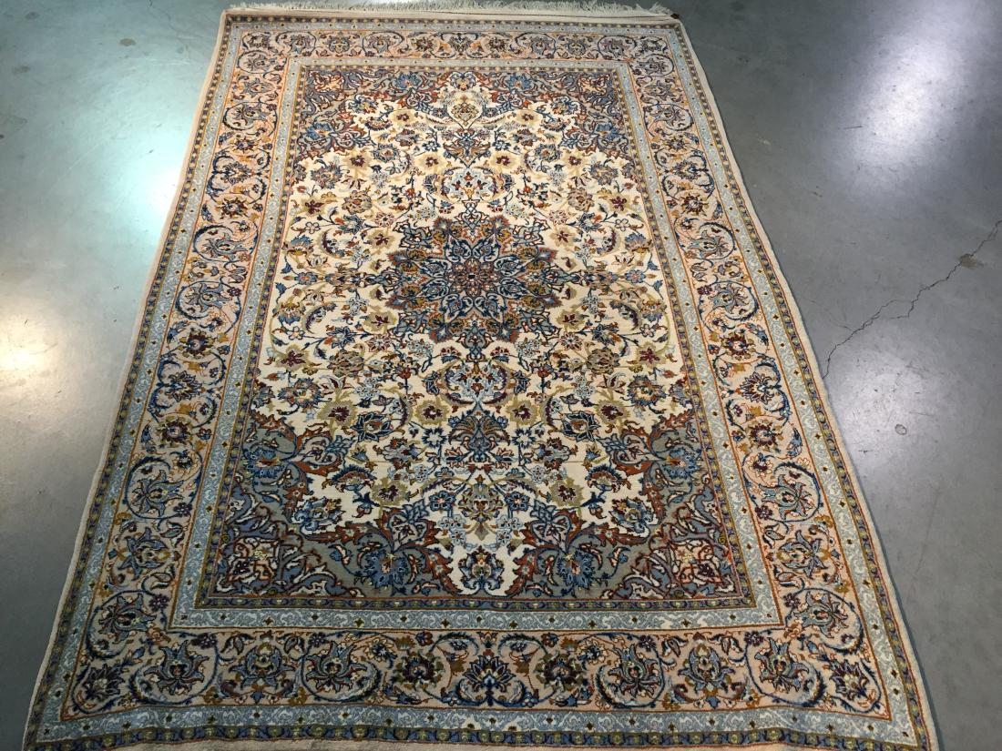 MAGNIFICANT ANTIQUE PERSIAN ISFAHAN SILK & WOOL RUG (1 of 11)