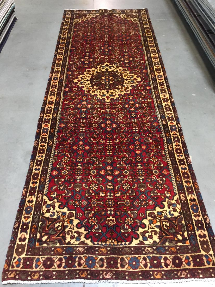 HAND KNOTTED PERSIAN HAMEDAN RUNNER 3.6x10.2 (1 of 7)