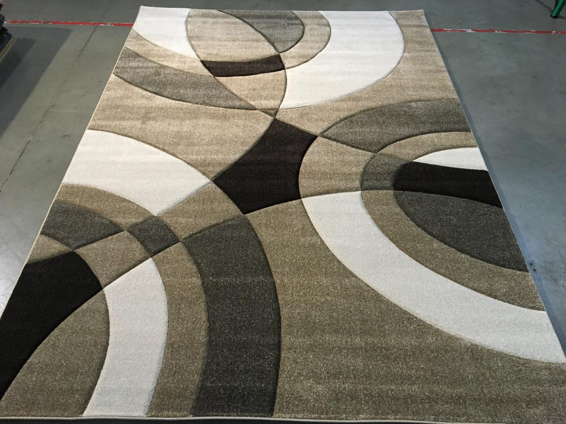 MODERN HAND CARVED DESIGN RUG 8x11: 8x11 CONTEMPORARY HAND CARVED DESIGN RUG IN BLACK AND GREY, IVORY,PREMIUM DENSE QUALITY POWER LOOM IN TURKEY 100% STAIN RESISTANT POLYPROPYLENE PILE FREE SHIPPING WITHIN CONTIGUOUS US FOR THIS ITEM