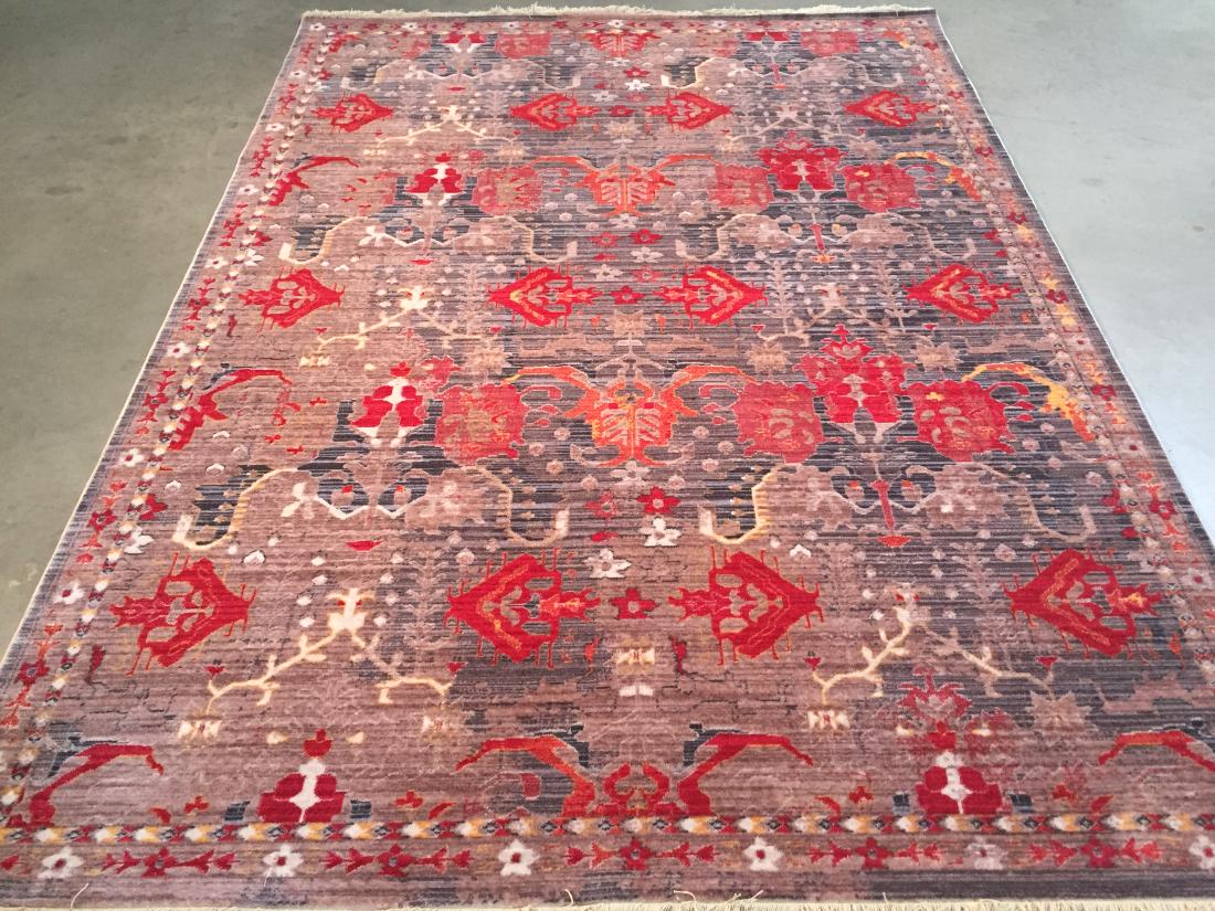 DECORATIVE MODERN DESIGN AREA RUG 6x8: 5.3x7.7 Decorative Transitional design Brand Name rug, in Red , Brown and multi colors made of durable and easy to care , Polyproplyen carved pile ,Premium dense and high resolusion quality Power loom
