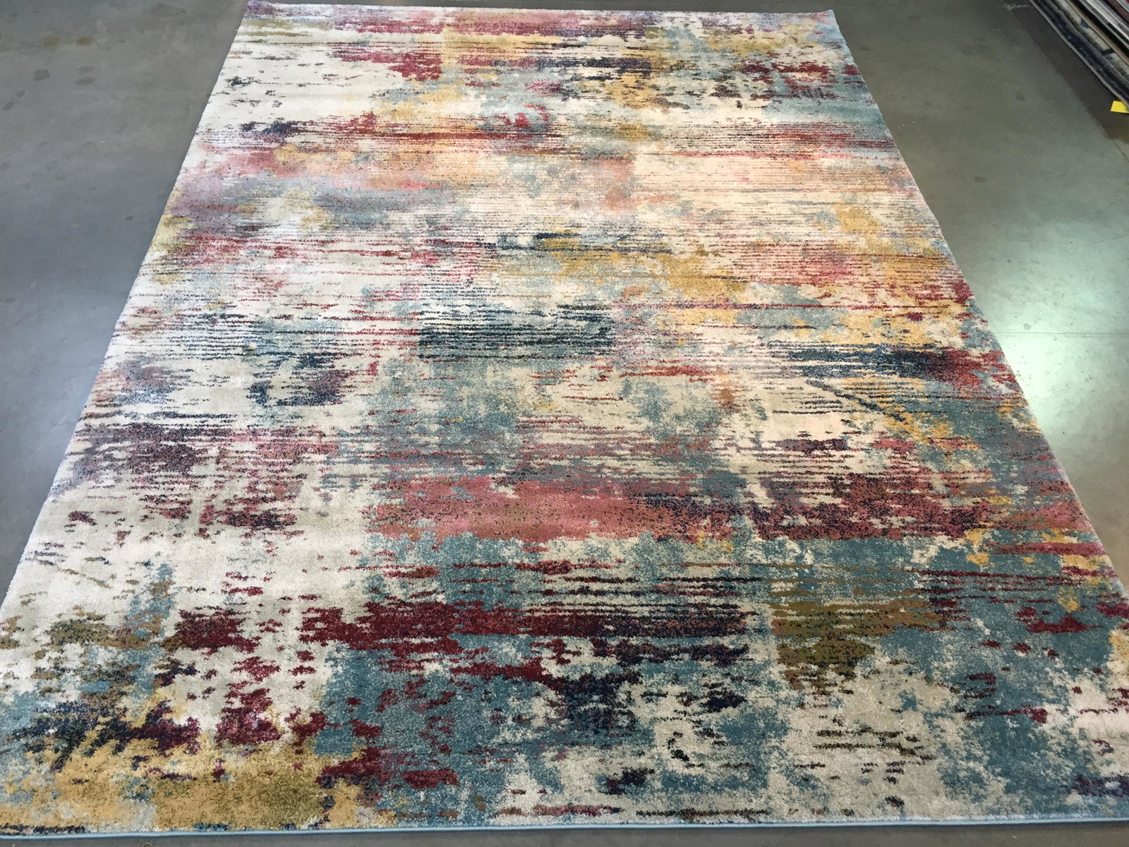COLORFUL ART DECO RUG 6x8: 5.3x7.7 Brand name rug stunning Belgium ,art deco modern design in multi happy colors ,Made of durable and easy to care, polyproplyen pile power loom in Belgium