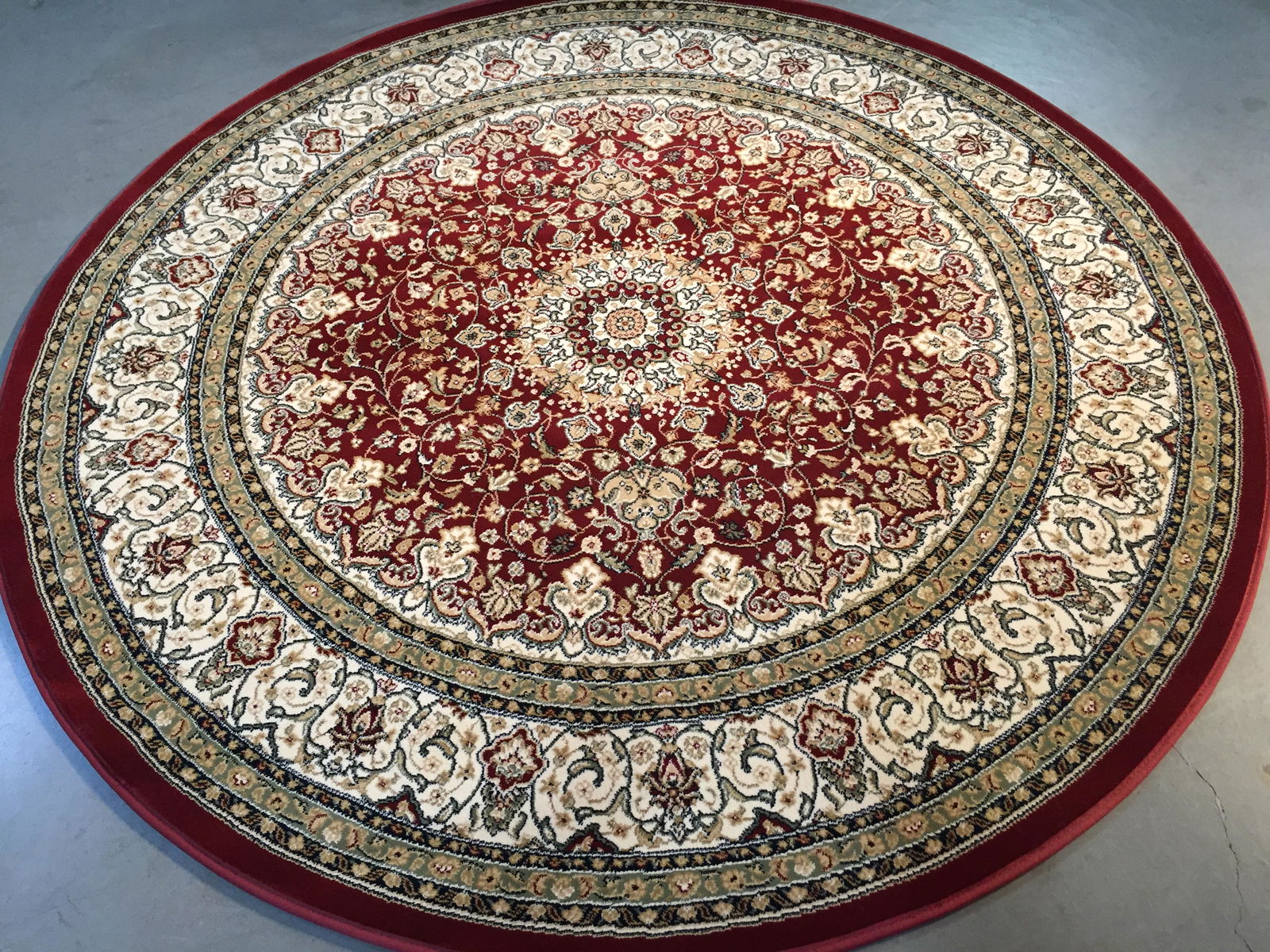 STUNNING PREMIUM  PERSIAN ISFAHAN DESIGN 8x8 ROUND (1 of 4)
