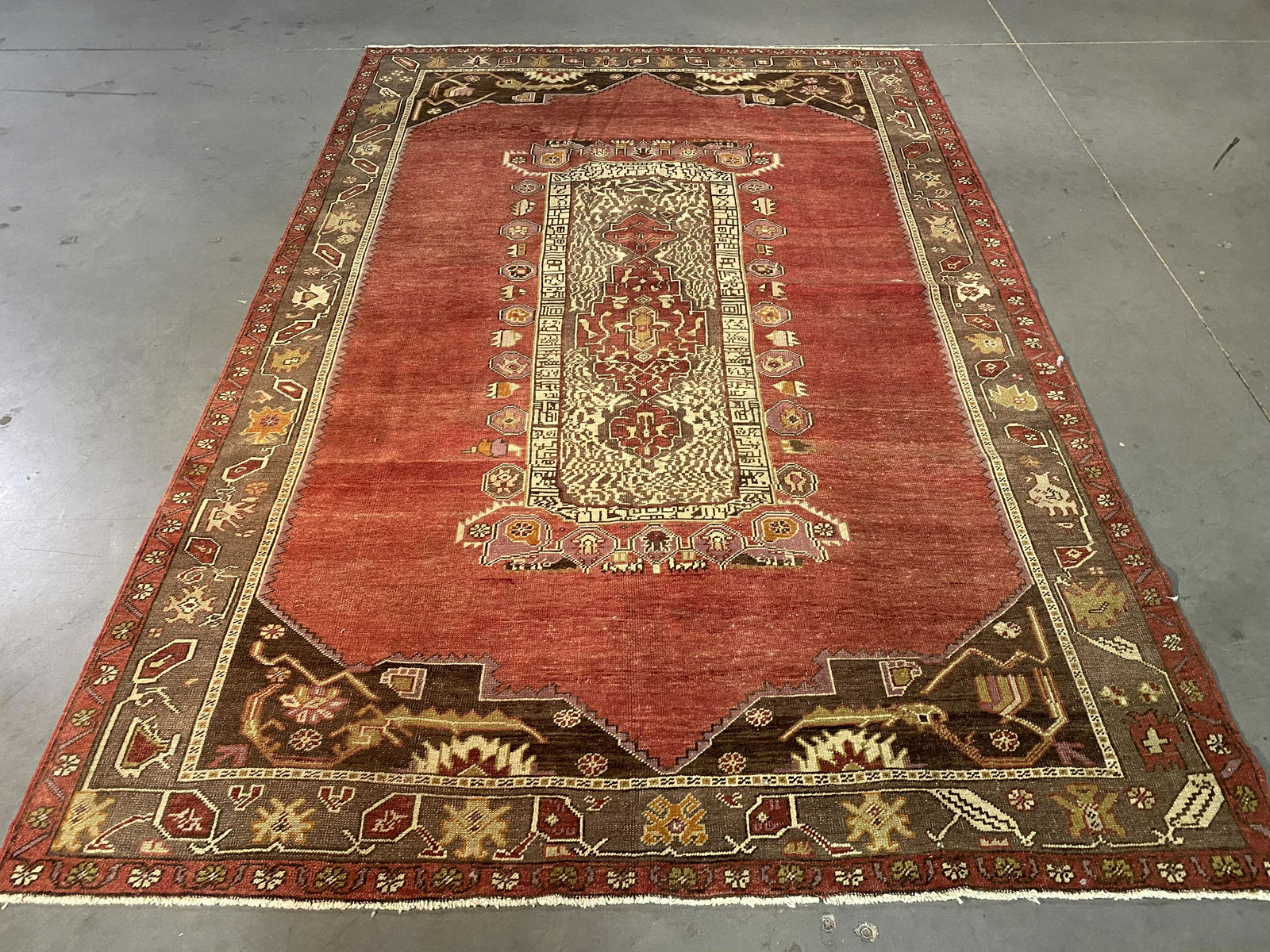 MAGNIFICENT AUTHENTIC VINTAGE TURKISH  RUG 5.10X8.8 (1 of 10)