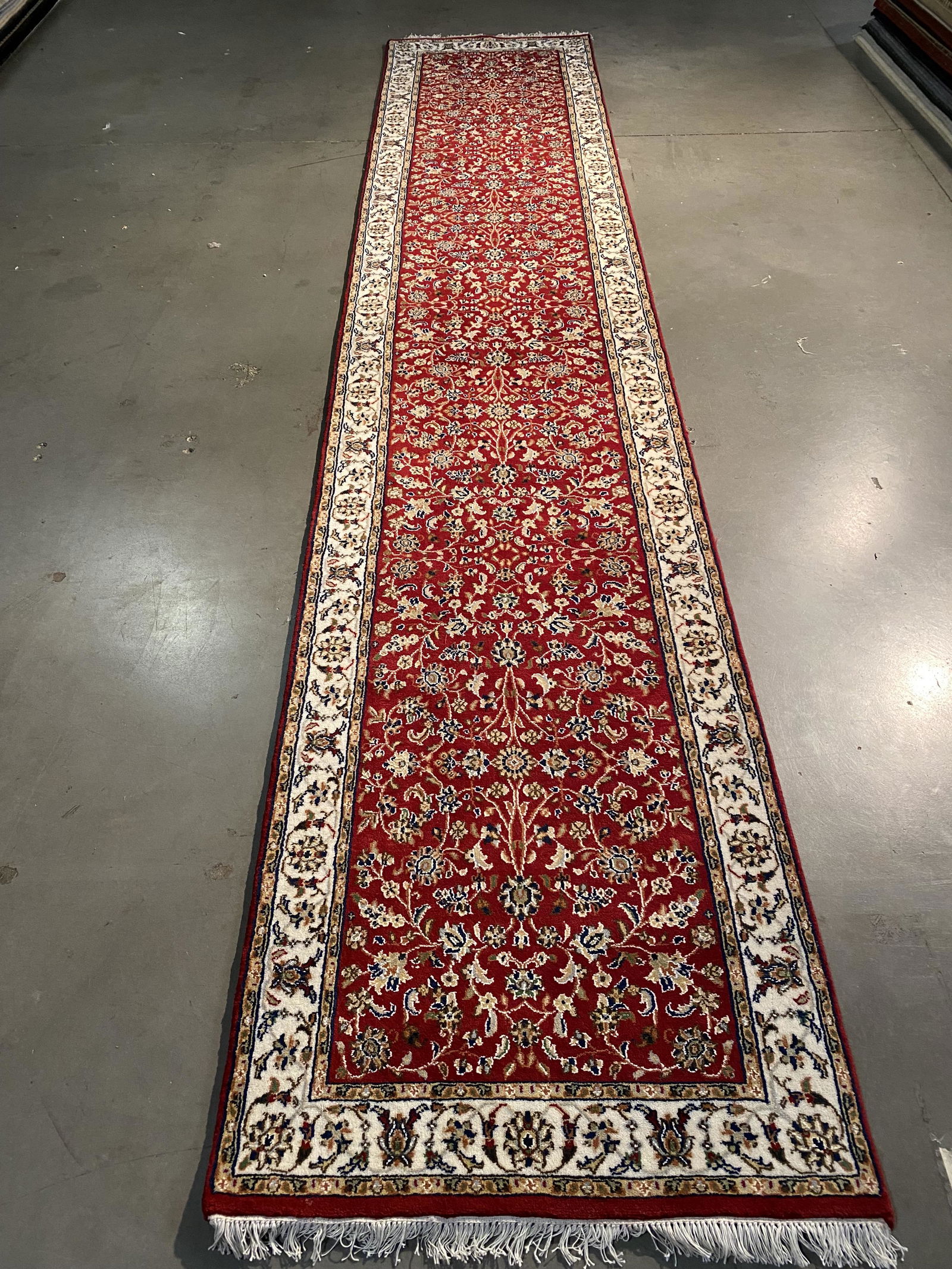 STUNNING SILK &WOOL RUNNER 2.7x13.3 (1 of 9)