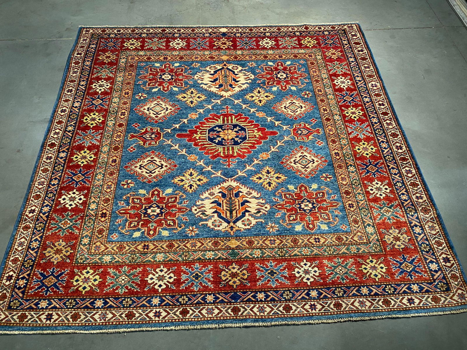 STUNNING FINE KAZAK  SQUARE 6'.4"X6'.4" (1 of 8)
