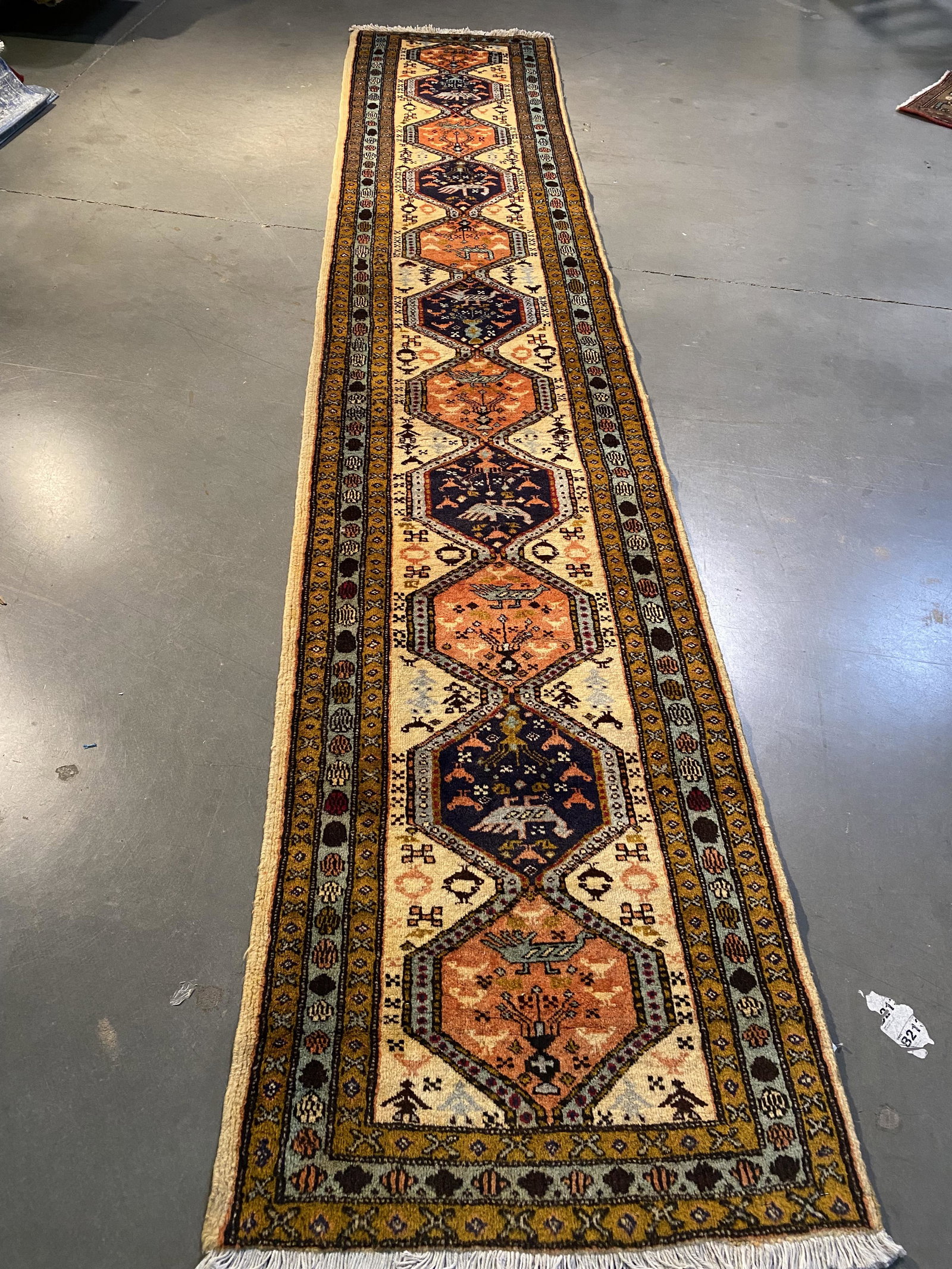 STUNNING AUTHENTIC PERSIAN  RUNNER 2.5x12.8 (1 of 7)