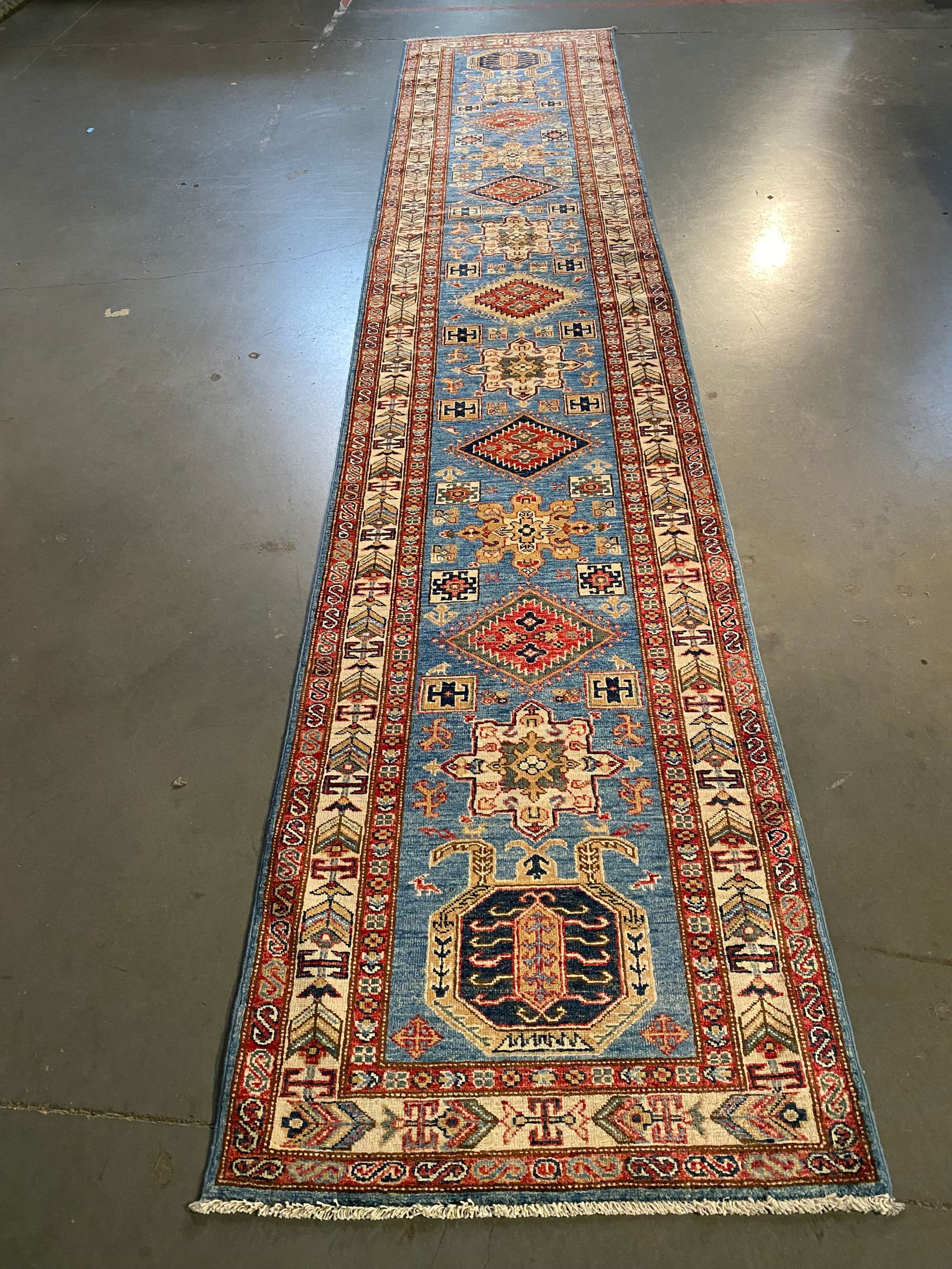FINE SUPER KAZAK RUNNER 2'.9"x13'.3" (1 of 8)