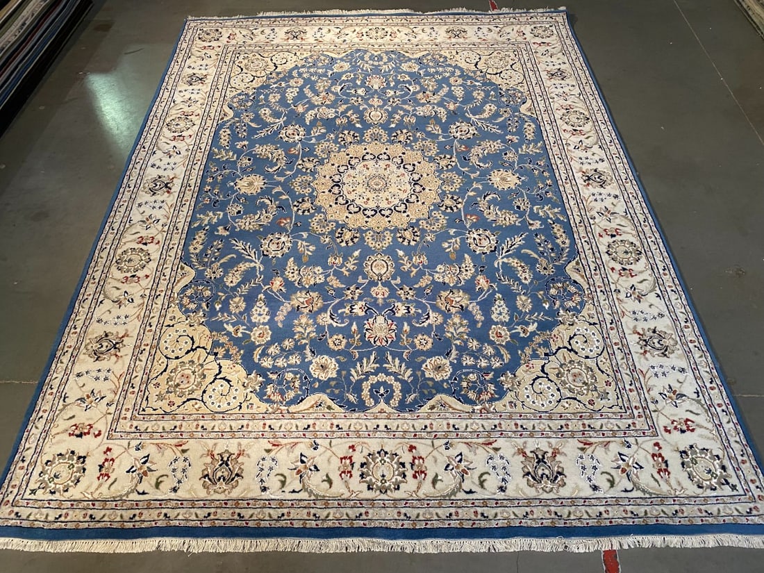 FINE SILK & WOOL NAIN RUG 8x10 (1 of 10)