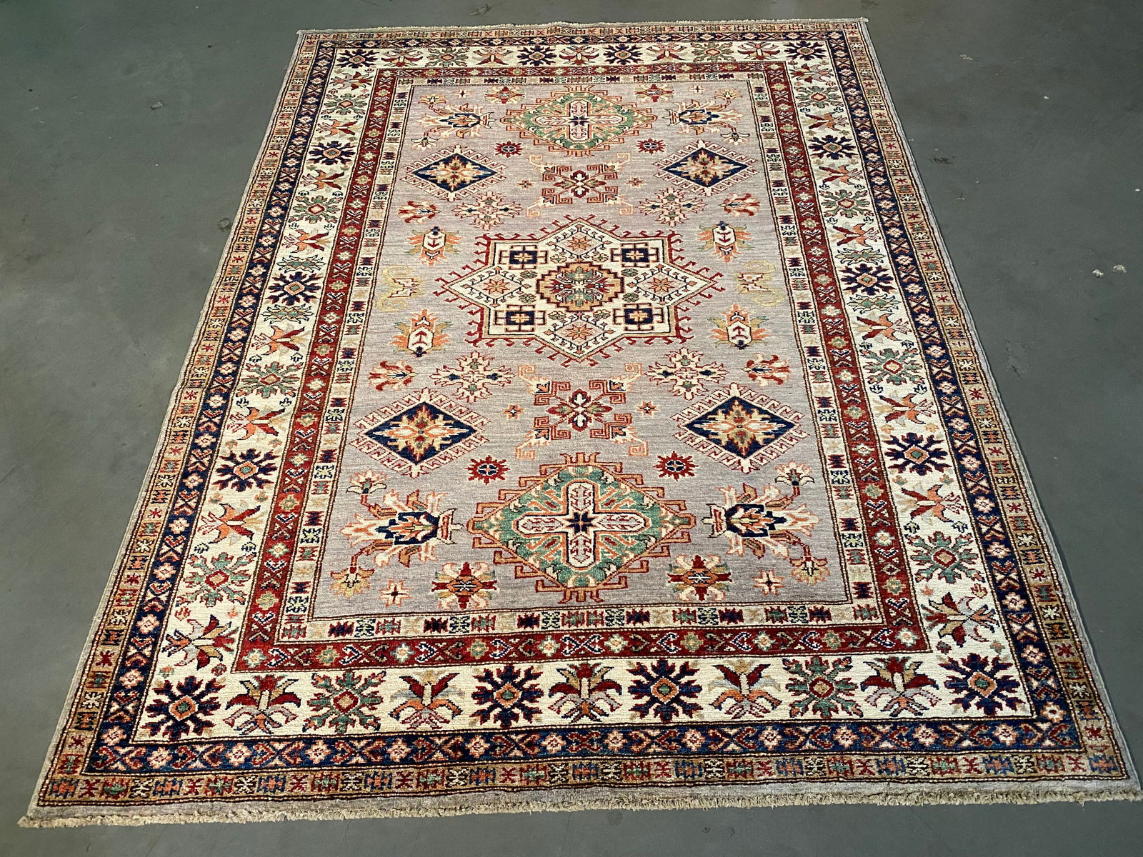EXQUISITE FINE SUPER KAZAK RUG 5'.1"x6'.7" (1 of 10)