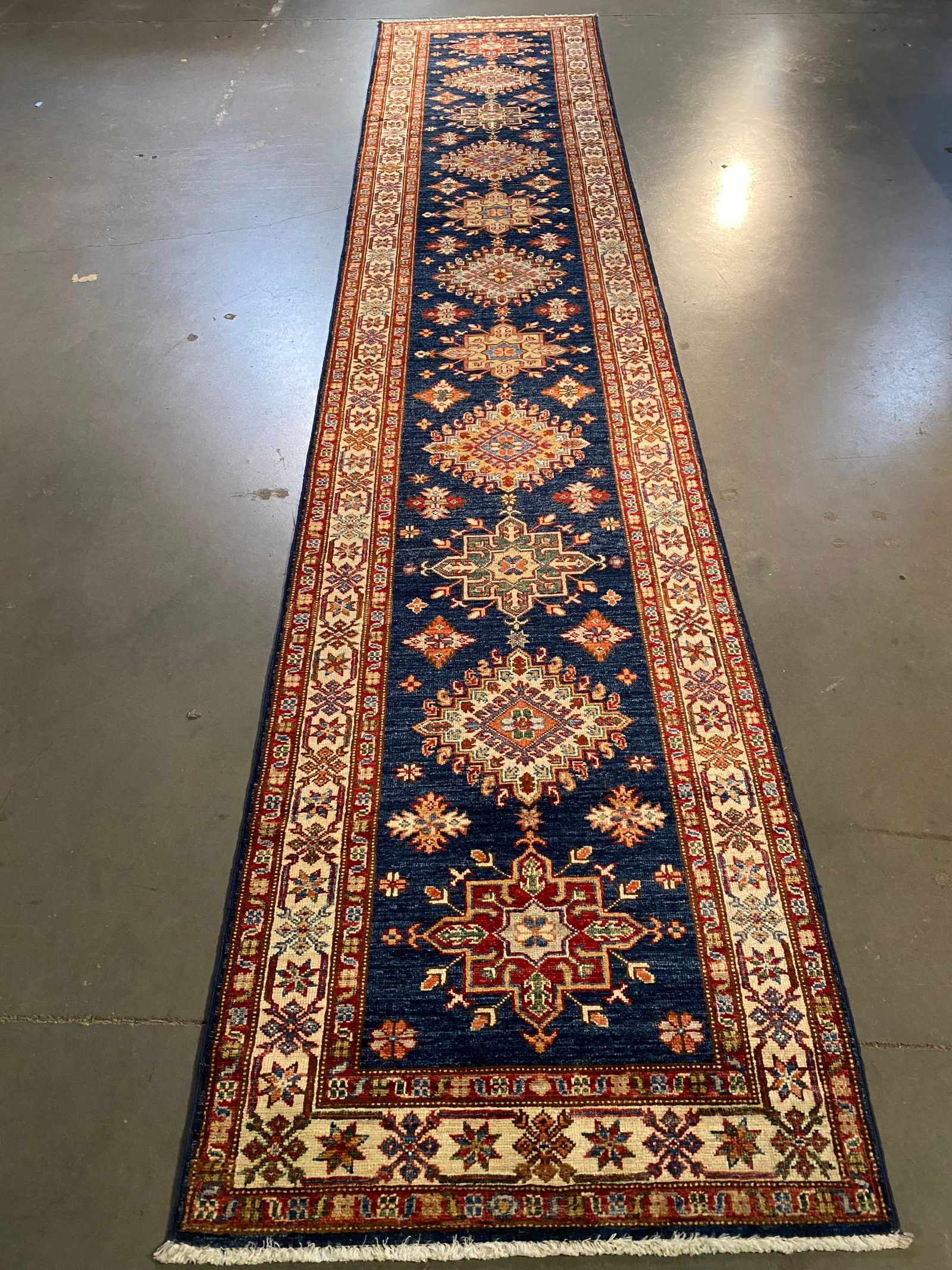 FINE SUPER KAZAK RUNNER 2'.9"x13'.8" (1 of 7)