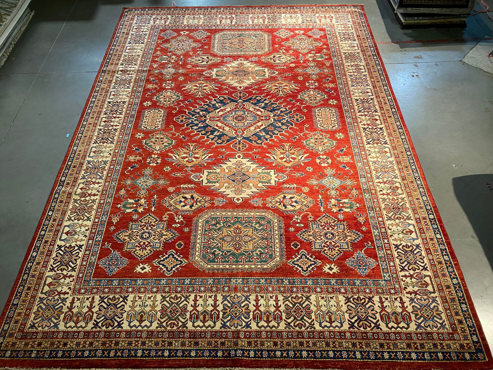 FINE SUPER KAZAK RUG 8'.10"x12'.5" (1 of 10)
