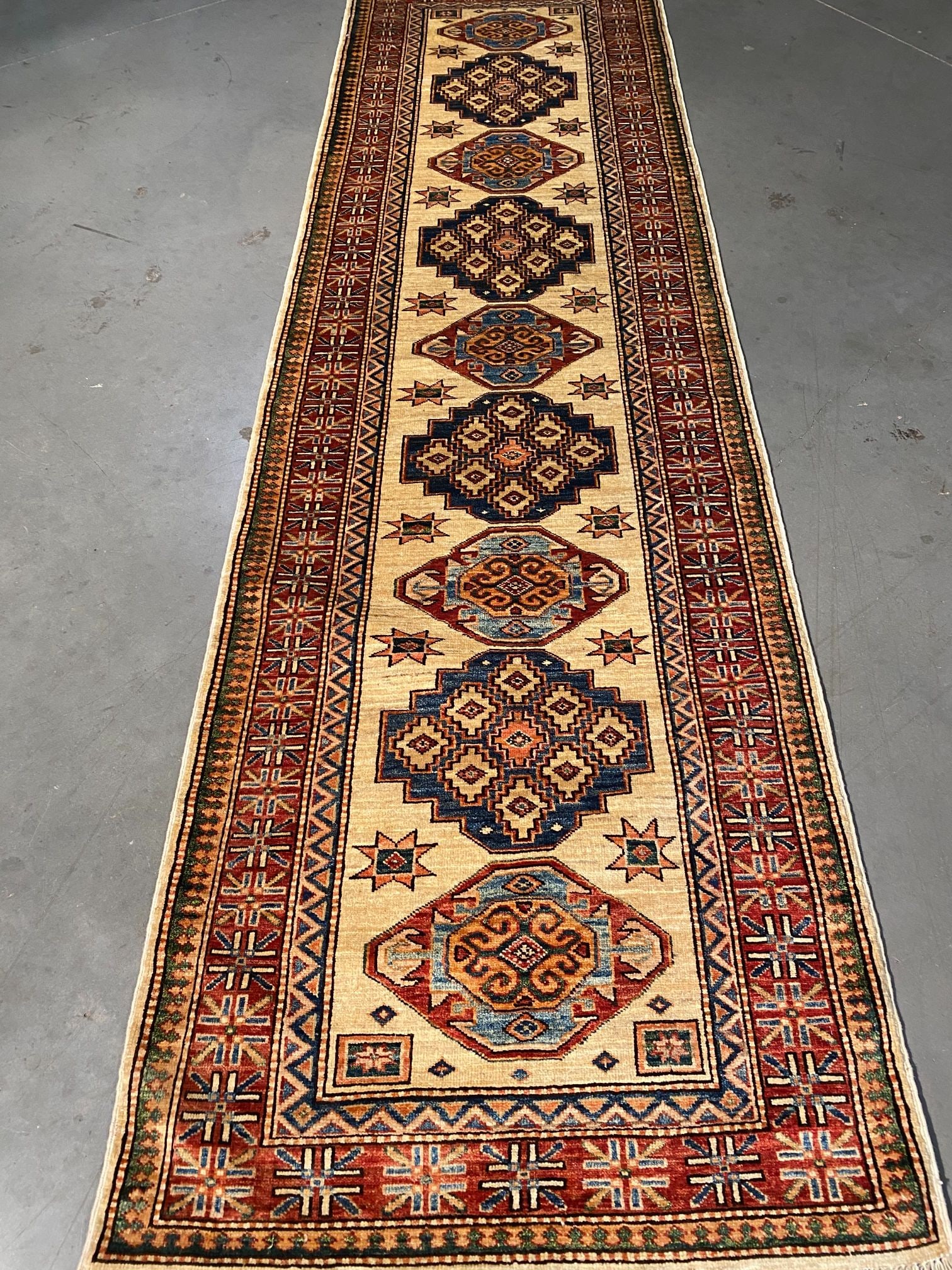 STUNNING FINE KAZAK RUNNER 2.9x9.9 (1 of 8)