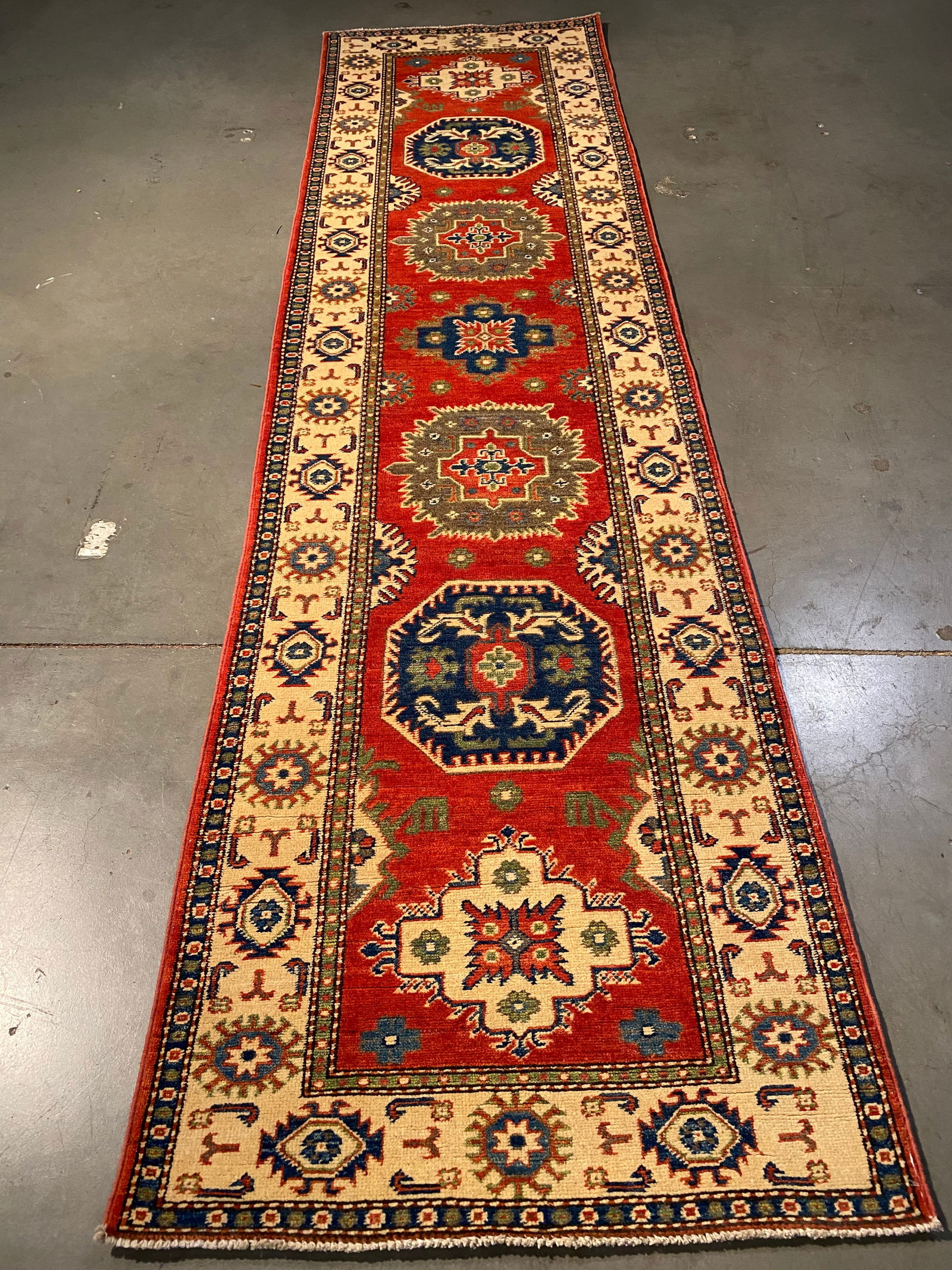STUNNING FINE KAZAK RUNNER 2.6x10 (1 of 8)