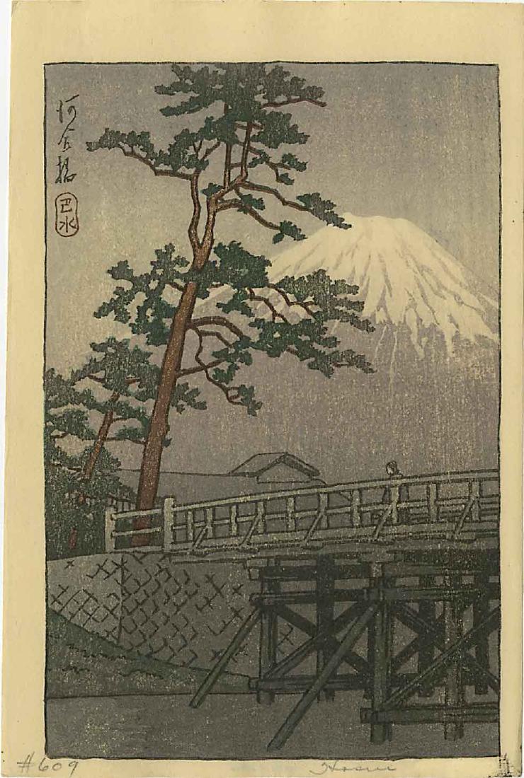 Hasui Kawase: Kawai Bridge c.1930s Woodblock (1 of 2)