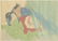 Shunga painting - Bedroom Scene 1920's original - 2