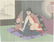 Shunga painting - Bedroom Scene c1890 original - 2
