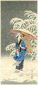 Shotei (Hiroaki) - Spring Snow c1924 Woodblock
