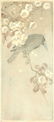 Keinen Imao - Crow on Cherry woodblock c1930 - 2