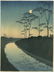 Koho Shoda - A Country Scene 1920-30s (Blue) Woodblock